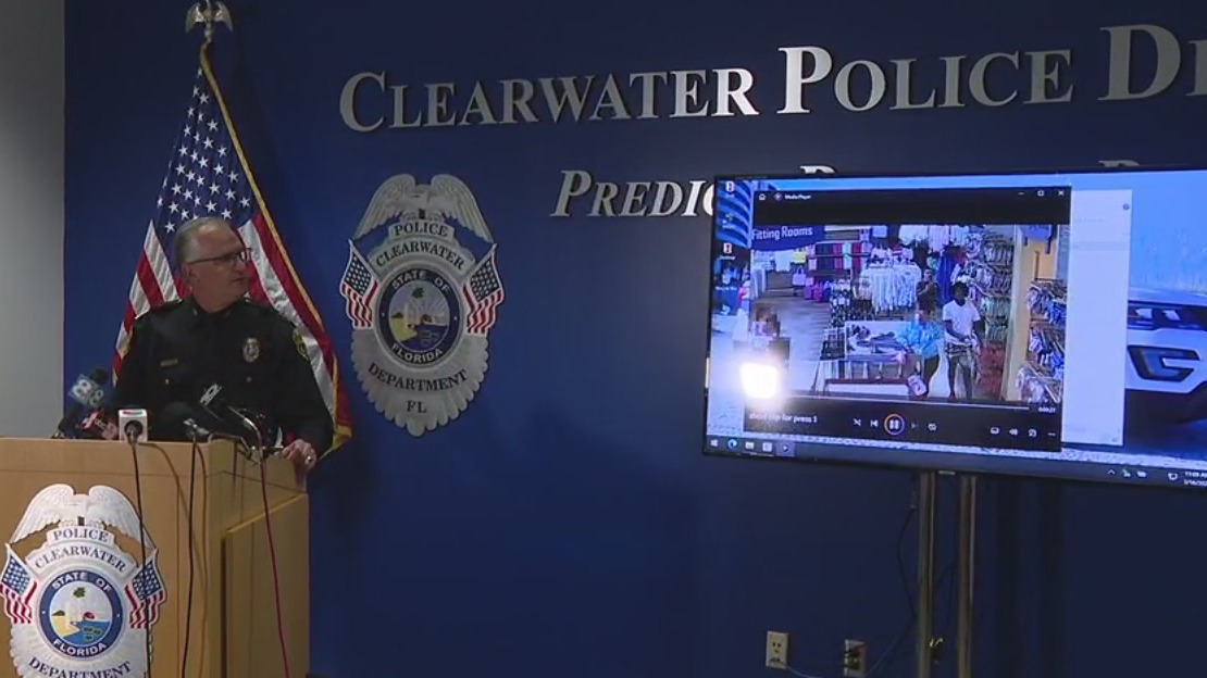 Full press conference: Clearwater police show shooting inside Surf shop